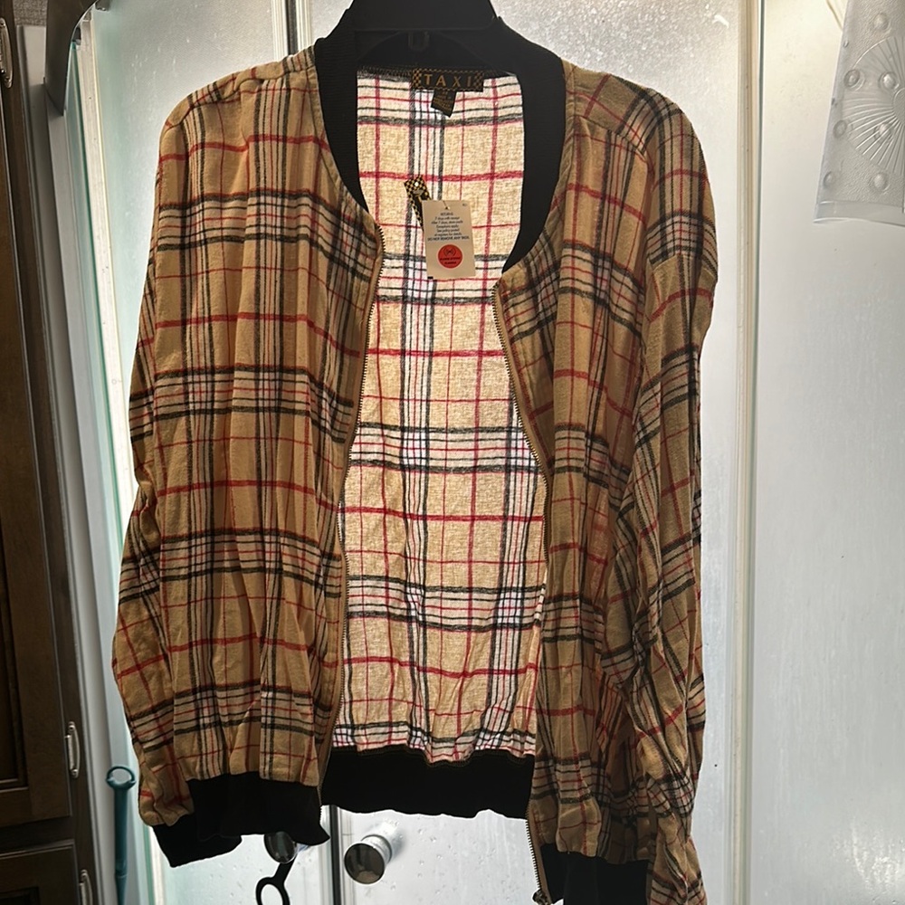 Plaid Bomber Jacket
